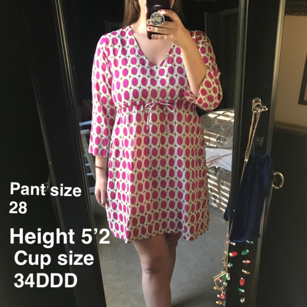 Gretchen Scott pink and green print dress